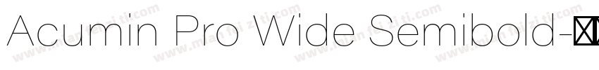 Acumin Pro Wide Semibold字体转换